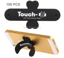 100 PCS Touch-u One Touch Universal Silicone Stand Holder, 100 PCS Touch-u One Touch Universal Silicone Stand Holder(Black)