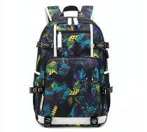 6101-4 Thermal Transfer Casual Backpack Simple Student Schoolbag(Printed Yellow)