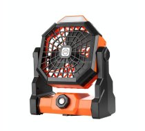 X3 Outdoor Portable Fan USB Charging Air Cooling Fan with LED Night Lamp (Orange)