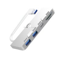 Rocketek HC413 Type-C + USB3.0 x 2 + SD / TF Card Reader HUB Adapter