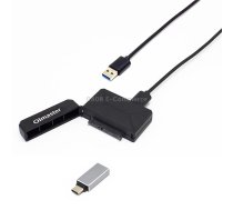 Olmaster External Notebook Hard Drive Adapter Cable Easy Drive Cable USB3.0 to SATA Converter, Style:Hard Disk + Type-C Adapter, Size:2.5 Inch