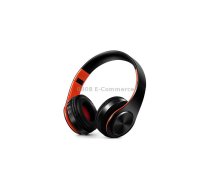 HIFI Stereo Wireless Bluetooth Headphone for Xiaomi iPhone Sumsamg Tablet, with Mic, Support SD Card & FM(Orange black)