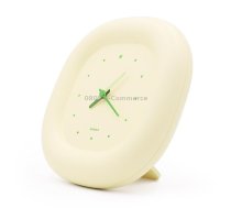 H-C-07 Living Room Home Bedroom Silent Clock Quartz Wall Watch(Cream Yellow)