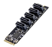 ST532 M.2 NGFF To 5 Ports SATA3.0 Hard Disk Expansion Card Adapter In Stock