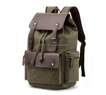 Canvas Leisure Backpack Computer Bag Student School Bag(Green)