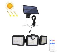 TG-TY075 Solar 3-Head Rotatable Wall Light Body Sensation Outdoor Waterproof Garden Light, Style: 108 LED Splitable