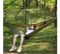 1-2 Person Outdoor Mosquito Net Parachute Hammock Camping Hanging Sleeping Bed Swing Portable Double Chair, 260 x 140cm