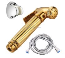 Multifunctional Wome Washers Pressure With Water Stop Woman Wash Nozzle Set, Colour:Gold