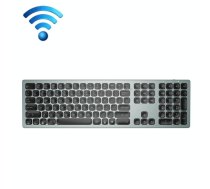 K9500 110 Keys 2.4G+Bluetooth Dual Mode Mute Office Wireless Keyboard(Gray Blue)