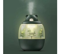 MJ010 USB Air Humidifier Home Small Bedroom Desktop Carousel Air Humidifier with Music Box, Product specifications: Battery Type(Green)