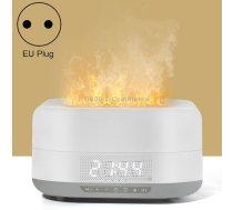 400ml Simulation Flame Humidifier Home Essential Oil Aromatherapy Machine, Color: White C Bluetooth(EU Plug)