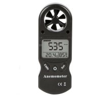 Mini Handheld Multi-Purpose Anemometer LCD Screen Digital Wind Speed Temperature And Humidity Meter(Black)