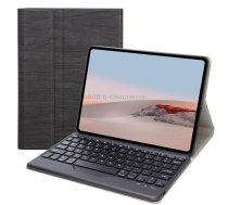 SFGO Tree Texture Bluetooth Keyboard Leather Case For Microsoft Surface Go 4 / 3 / 2 / 1(Black + Black)