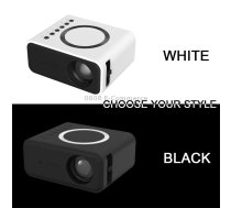 YT300 Home Multimedia Mini Remote Projector Support Mobile Phone(EU Plug Black)