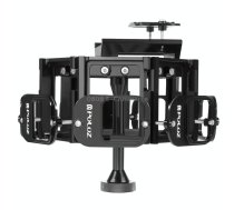 PULUZ 8 in 1 All View Panorama Frame CNC Aluminum Alloy Protective Cage with Screw for GoPro HERO7 /6 /5(Black)