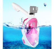 PULUZ 240mm Fold Tube Water Sports Diving Equipment Full Dry Snorkel Mask for GoPro Hero12 Black / Hero11 /10 /9 /8 /7 /6 /5, Insta360 Ace / Ace Pro, DJI Osmo Action 4 and Other Action     Cameras, S/M Size(Pink)