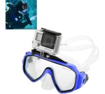 Water Sports Diving Equipment Diving Mask Swimming Glasses with Mount for GoPro Hero12 Black / Hero11 /10 /9 /8 /7 /6 /5, Insta360 Ace / Ace Pro, DJI Osmo Action 4 and Other Action     Cameras(Blue)