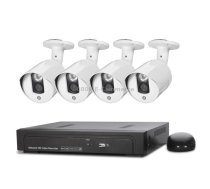 N4B3Poe 4Ch 720P P2P ONVIF 1.0 Mega Pixel IP Camera NVR Kit, Support Night Vision / Motion Detection, IR Distance: 20m