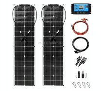 100W Dual Board with 40A Controller PV System Solar Panel(White)