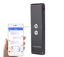 T8 Handheld Pocket Smart Voice Translator Real Time Speech Translation Translator with Dual Mic, Support 33 Languages(Black)