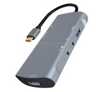 Z41 6 in 1 USB-C / Type-C to PD USB-C / Type-C + HD HDMI + USB 3.0 + 3.5mm AUX + USB + Microphone Interface Multifunctional Docking Station Video Capture Card (Grey)