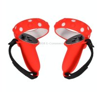 2 Sets GS092 Handle Controller Silicone Protective Cover Anti-Fall And Anti-Lost All-Inclusive Cover For Oculus Quest 2(Red)