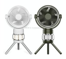 QW-F33 Tripod Outdoor Camping Light Fan Tent USB Charging Detachable Shaking Head Ceiling Fan(White)