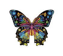 Butterfly Wooden Alien Puzzle Irregular Three-Dimensional Animal Puzzle, Size: M