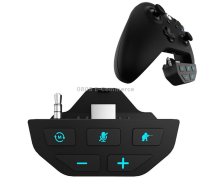 For Microsoft Xbox One S / X / Elite HS-XO193A Gamepad Sound Enhancer 3.5mm Converter Headphone Adapter(Black)
