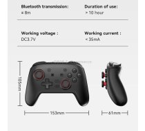 Wireless Bluetooth Somatosensory Vibration Gamepad For Nintendo Switch/Switch PRO(S07 Black)