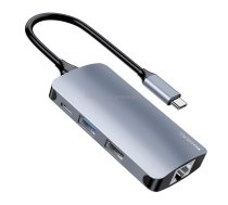 Yesido HB15 6 in 1 USB-C / Type-C Ports Multifunctional Docking Station HUB Adapter