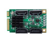 4 Port SATA III 6G Mini PCI Express Marvel 88SE9215 Controller Card