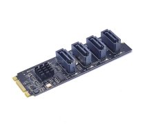 JMB582 M2 KEY-M NVME PCI-E To SATA3.0 Hard Disk Transfer Card(M2T4SAT-A01)