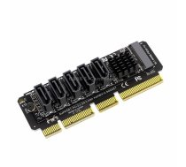 M.2NVME-PCIE X4 / X8 / X16 Rotor SATA5 Port Transfer Card JMB585 Chip