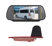 PZ477 Car Waterproof 170 Degree Brake Light View Camera + 7 inch Rearview Monitor for Ford Transit Custom