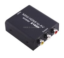 Mini HDMI to AV / CVBS Composite Video Signal Converter(Black)