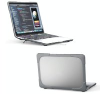 For MacBook Pro 13 inch 2022 & A2289 / A2251 / A2338 2020 PC + TPU Two Colors Laptop Protective Case(Grey)