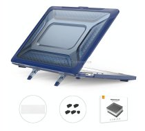 For MacBook Pro 13.3 A1706/A1989/A2159 ENKAY Hat-Prince 3 in 1 Protective Bracket Case Cover Hard Shell with TPU Keyboard Film / Anti-dust Plugs, Version:EU(Blue)