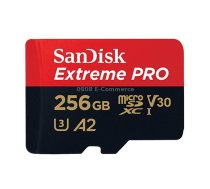 SanDisk U3 High-Speed Micro SD Card TF Card Memory Card for GoPro Sports Camera, Drone, Monitoring 256GB(A2), Colour: Black Card