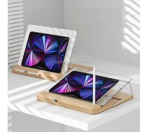 Solid Wood Tablet Painting Stand Adjustable Desktop Stand With Hand Rest(Wood Color)