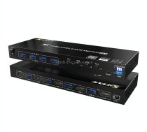 KVM401A 4 Ports USB 3.0 Shared Device HDMI KVM Switch HUB Shared Converter(Black)