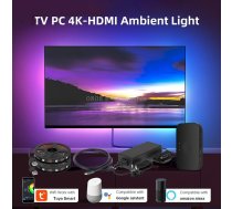 HDMI 2.0-PRO Smart Ambient TV Led Backlight Led Strip Lights Kit Work With TUYA APP Alexa Voice Google Assistant 2 x 3m(EU Plug)