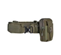 Outdoor Hunting Belt Nylon Waist Belt,Spec: With Bag Army Green