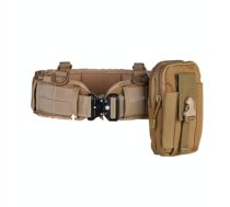 Outdoor Hunting Belt Nylon Waist Belt,Spec: With Bag Khaki