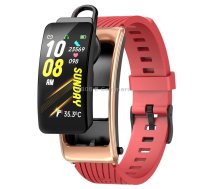 K20 1.14 inch Silicone Band Earphone Detachable Life Waterproof Smart Watch Support Bluetooth Call(Black Rose Gold)