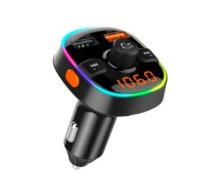 FM modulators automašīnai BC52LQ (RGB LED, QC 3.0, micro SD, austiņas)