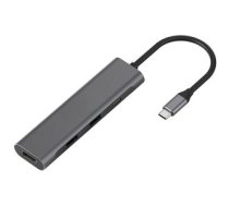 Adapteris USB Type-C — 2 x USB 3.0, Type-C PD, HDMI