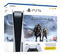 Sony PlayStation 5, 825GB, Blu-ray, White (PS5) + God of War: Ragnarok