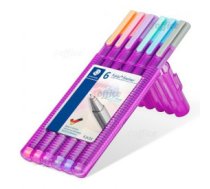 Flomasterveida pildspalvas STAEDTLER Triplus, 0.3 mm, 6 pasteļu krāsas