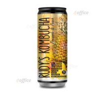 Tējas dzēriens RUDY'S Kombucha Pineapple&Peach, bundžā, 0.33l (DEP)